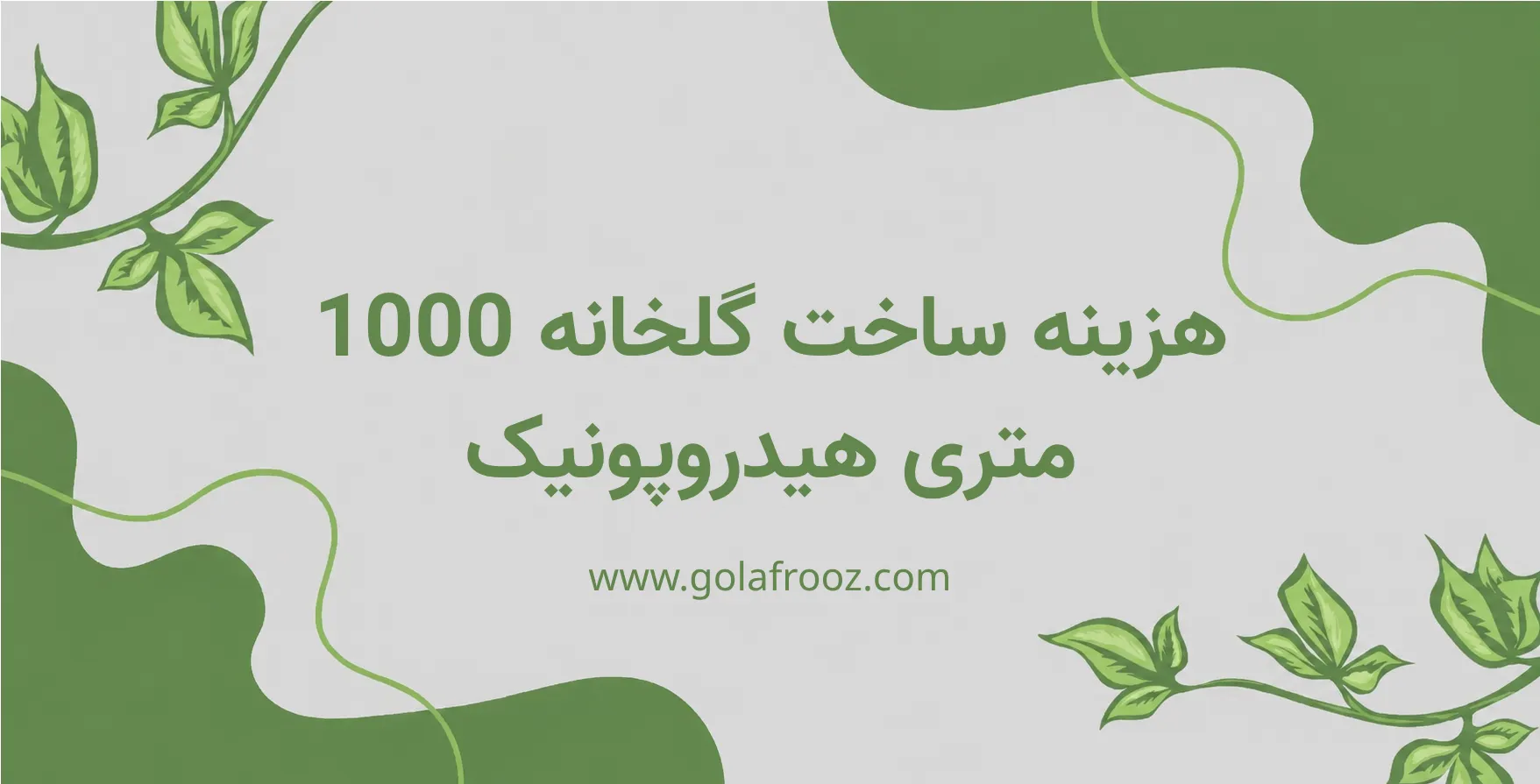 هزینه ساخت گلخانه 1000 متری هیدروپونیک + قیمت صفر تا صد تجهیزات
