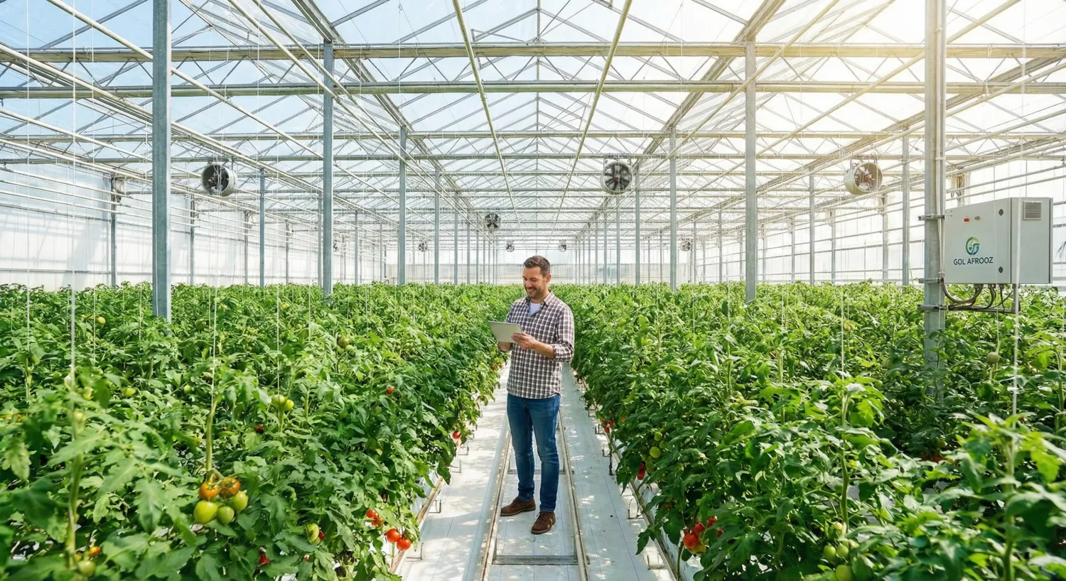 طراحی گلخانه اسپانیایی با مشاوره رایگان با گل افروزز