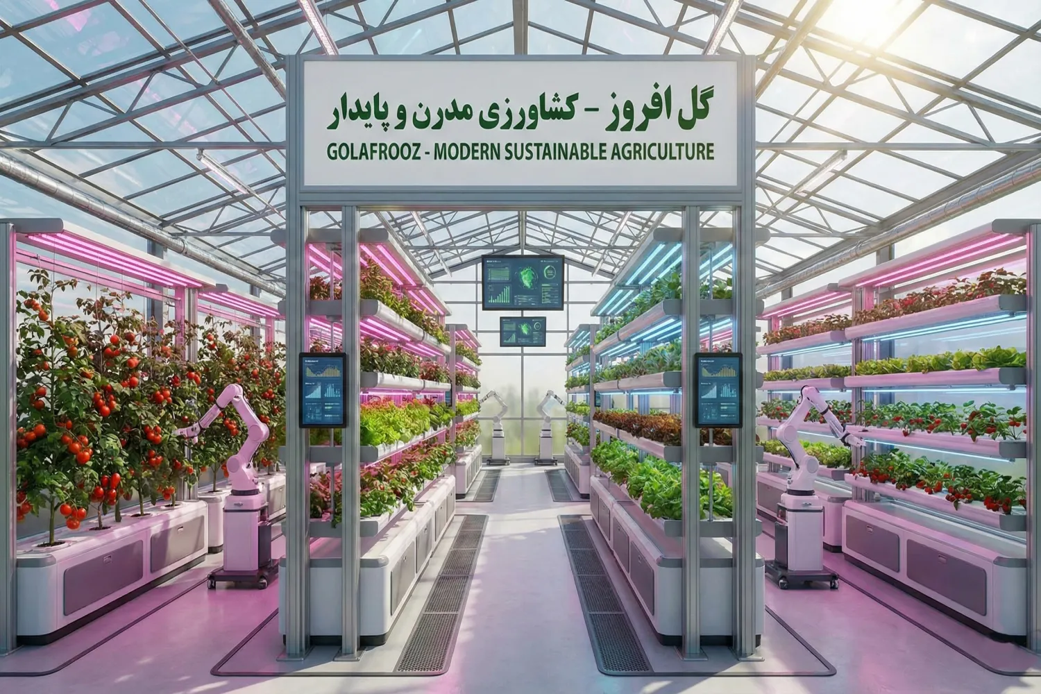 ساخت انواع گلخانه صنعتی