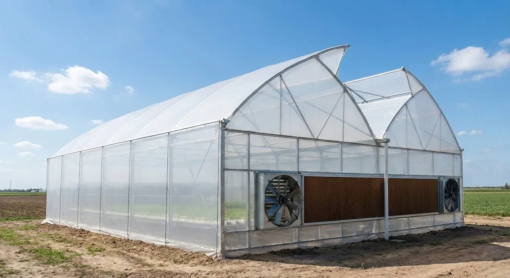 اینفوگرافیک برآورد هزینه ساخت گلخانه ۱۰۰۰ متری هیدروپونیک و نمودار بازگشت سرمایه در سال ۱۴۰۴ - شرکت گل افروز.